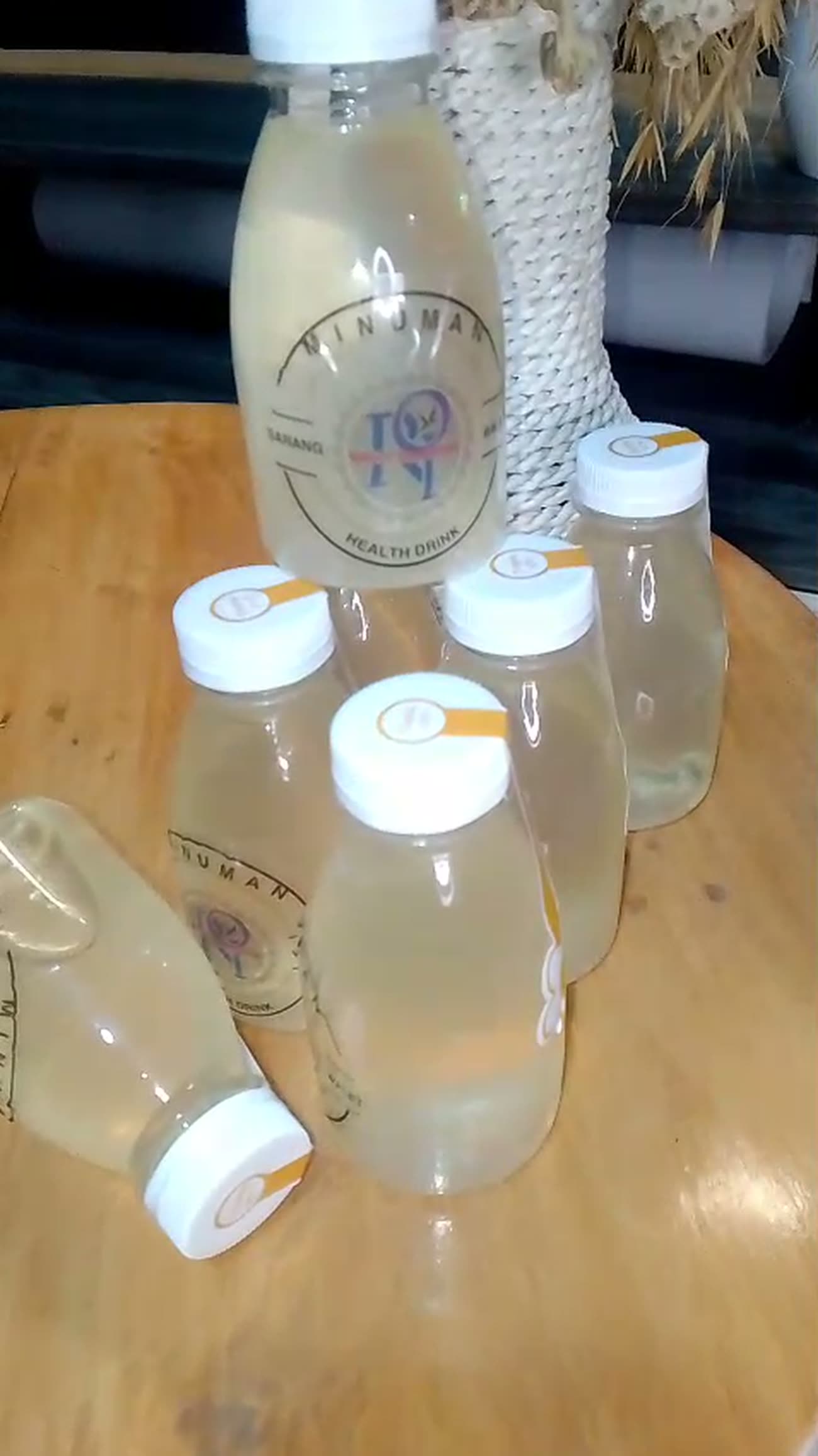 Bottles of ready-to-drink edible bird’s nest beverage by Team Rio Walet Sumbawa